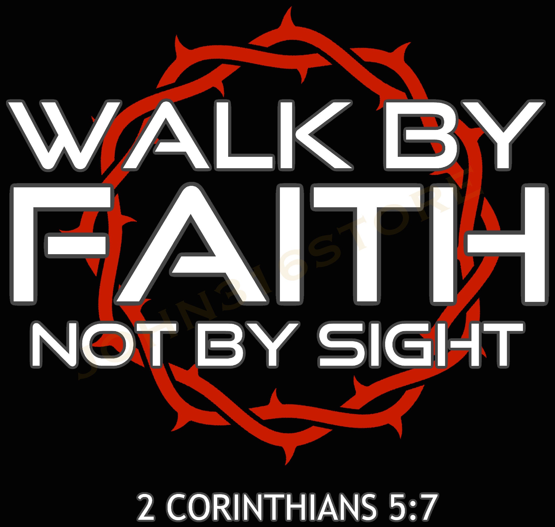 Walk by Faith not by Sight Christian T Shirt for men and | Etsy