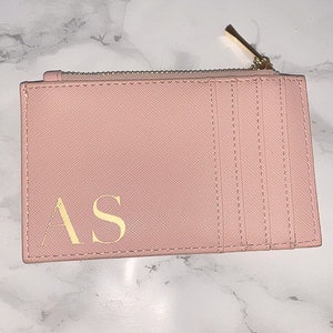 Porta carte monogramma, portamonete personalizzato, portafoglio