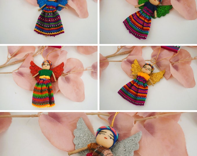 Featured listing image: Guatemalan Worry Dolls - Christmas Angel Worry Doll 8cm