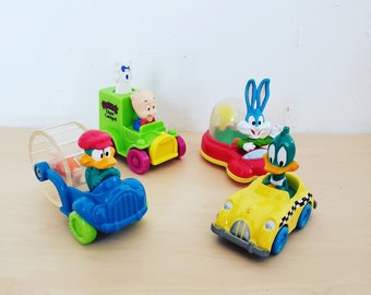 Vintage 1990s Warner Bros Tiny Tunes Cars w / 1 Diecast