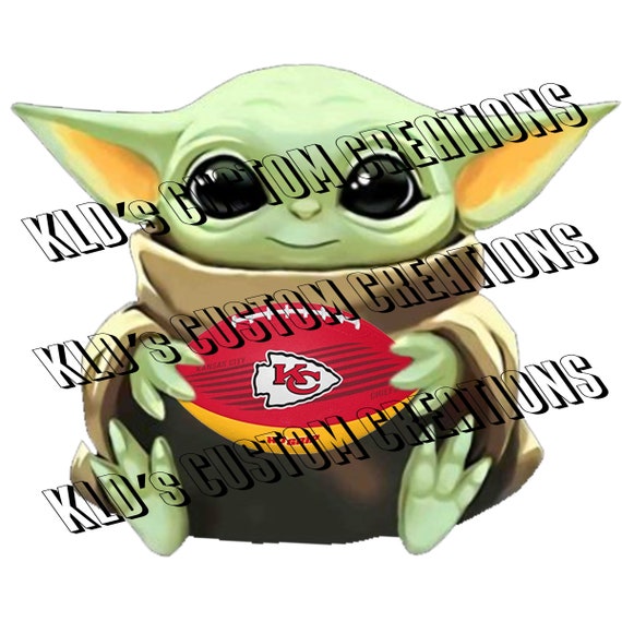 Baby Yoda with Chiefs Football. PNG File. Sublimation ready. Etsy