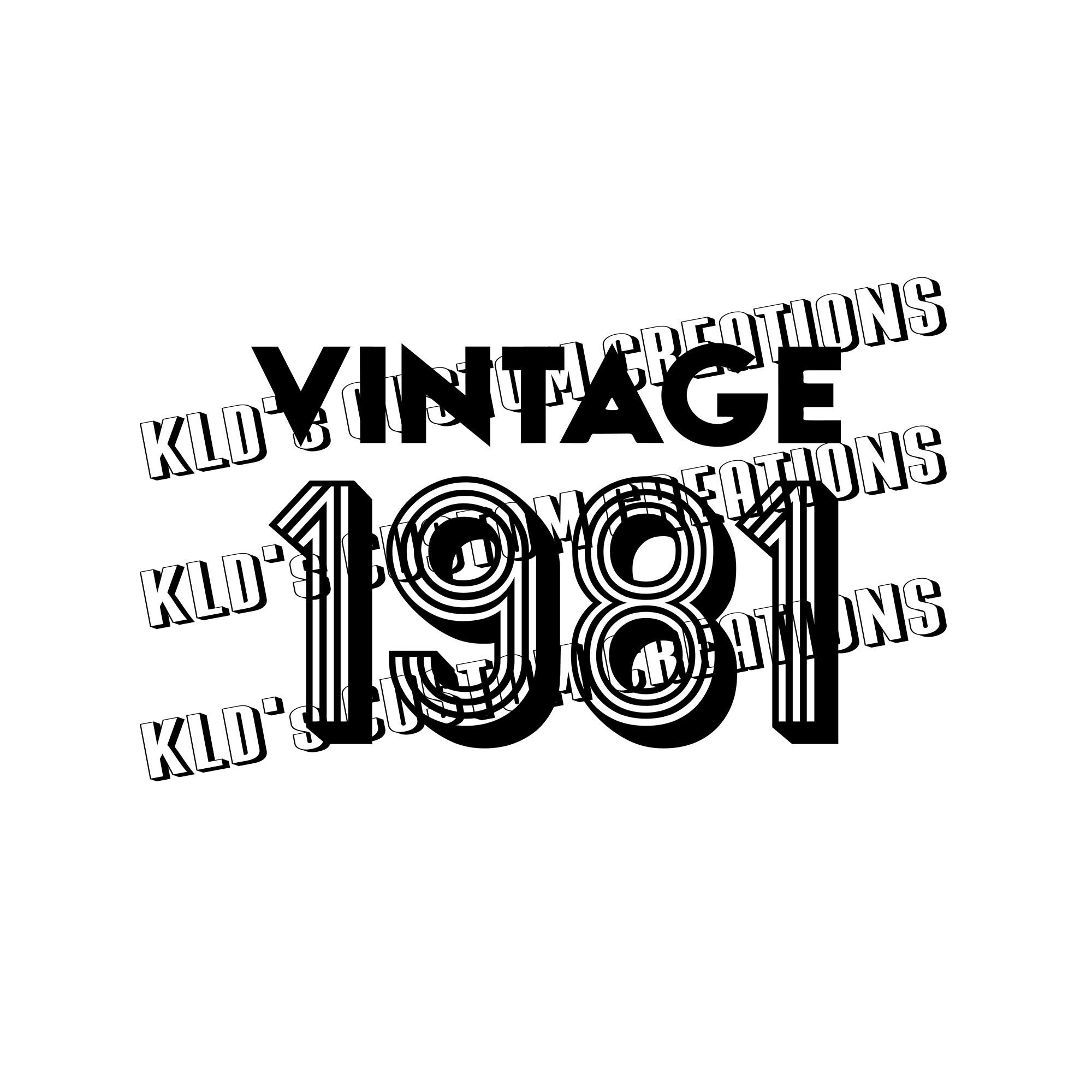 Download Vintage 1981 SVG PNG PDF Cricut Silhouette Cutter File | Etsy