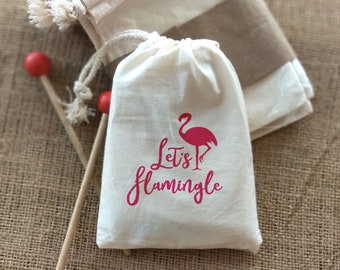 Let's Flamingle-Bridal Shower Bag-Survival Kit-Bridesmaids-Hangover kit-Wedding party bag-Bachelorette favor bags