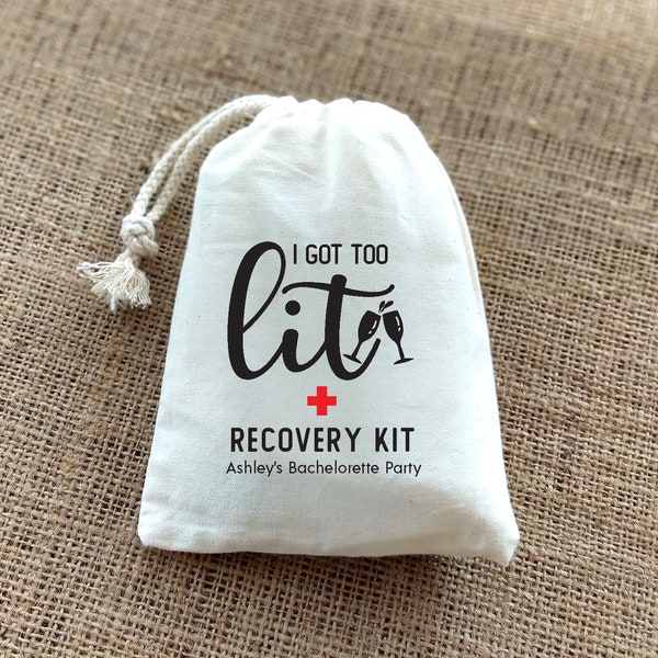 I Got Too Lit Recovery Kit-Bachelorette Party- Hangover Kit-Recovery Kits- Survival Kit-Birthday Party