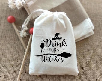 Drink Up Witches, Halloween Party, Bachelorette Hangover Recovery Gift and Favor Bags, Salem Girls Trip Goodie Bag