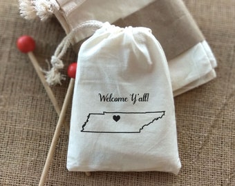 Nashville Welcome Bag-Nash Bash Bachelorette Party-Nashville Wedding-Tennessee Wedding Welcome Bag-Tennessee map