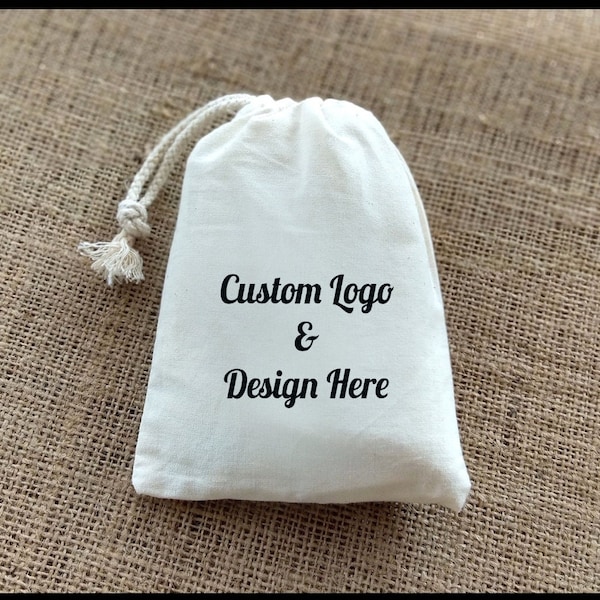 Custom logo favor bags, Personalized Cotton Bag, Personalized Wedding Favor Bag, Drawstring Bag,Custom Pouches, Business Logo Pouch