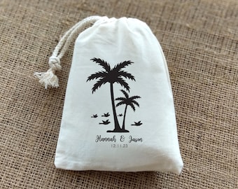 Destination Wedding Welcome Bags-Tropical Wedding Favors-Palm Tree Welcome Bags-Beach Wedding Welcome Bag-Destination Wedding Favors