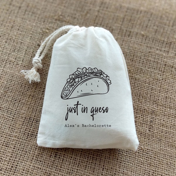 Just In Queso Wedding Welcome Bags-Fiesta Wedding Welcome Bag-Fiesta Taco Wedding Favors-Taco Bags-Mexico Wedding