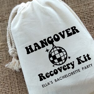 Disco Bachelorette Party-Hangover Kit Bags-Bride's Last Disco-Bachelorette Gift Bags-Custom Hangover Kit