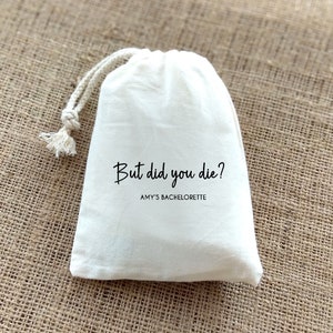 But Did You Die - Hangover Kit Bags - Bachelorette Party Favors - Survival Bags - Hangover Kit -Wedding Favors - Party Favors - Recovery Kit