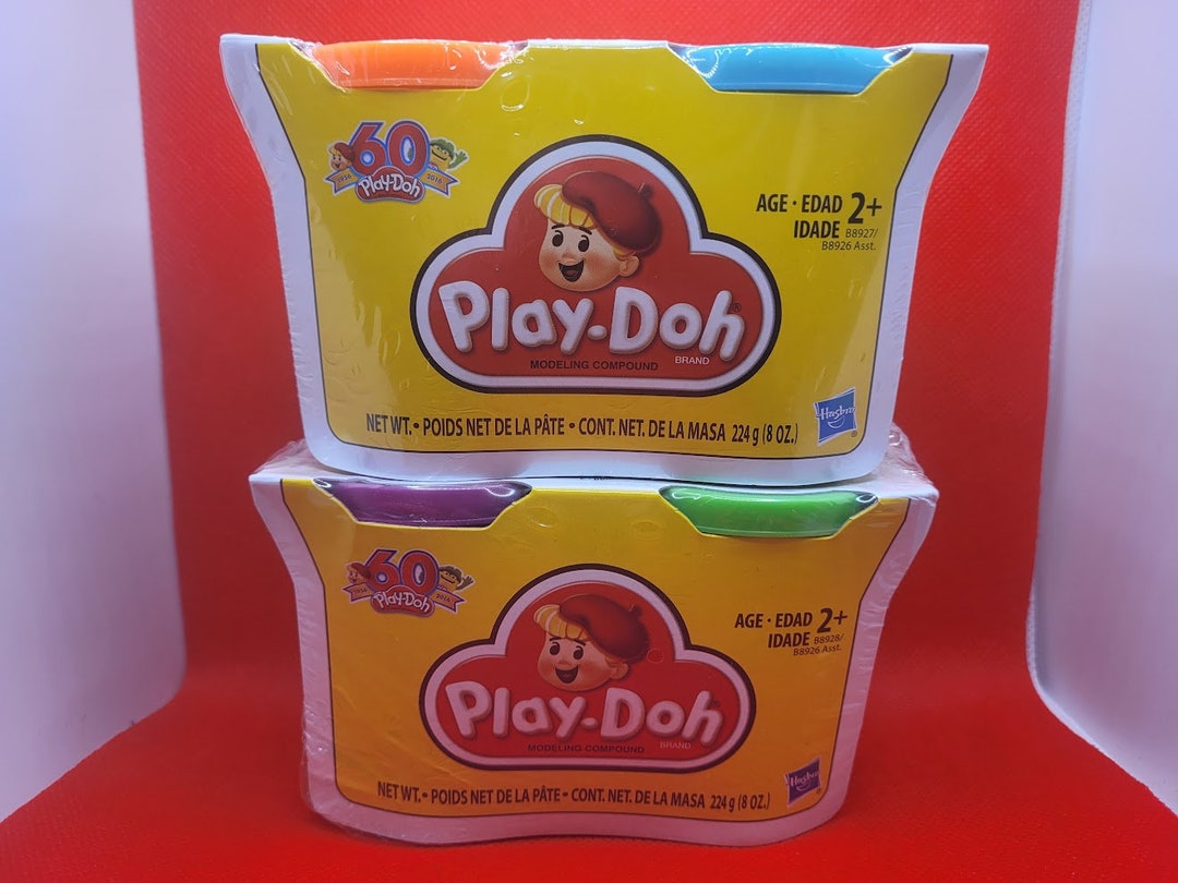 Play-doh 4 Oz X4 60th Anniversary Retro Packaging. New