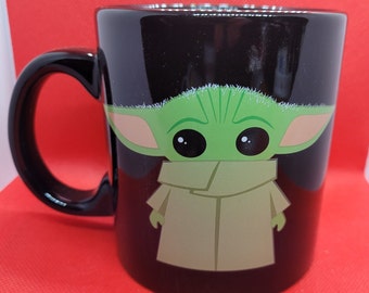 Star Wars: The Mandalorian The Child Stand Black 20 oz. Mug. New & unused.