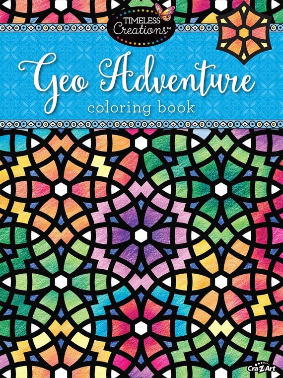Cra-z-art Timeless Creations Geo Adventure Coloring Book - Etsy