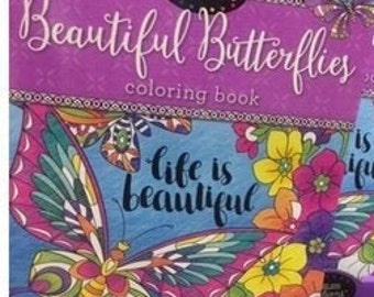 Cra-Z-Art Timeless Creations Beautiful Butterflies Coloring Book.