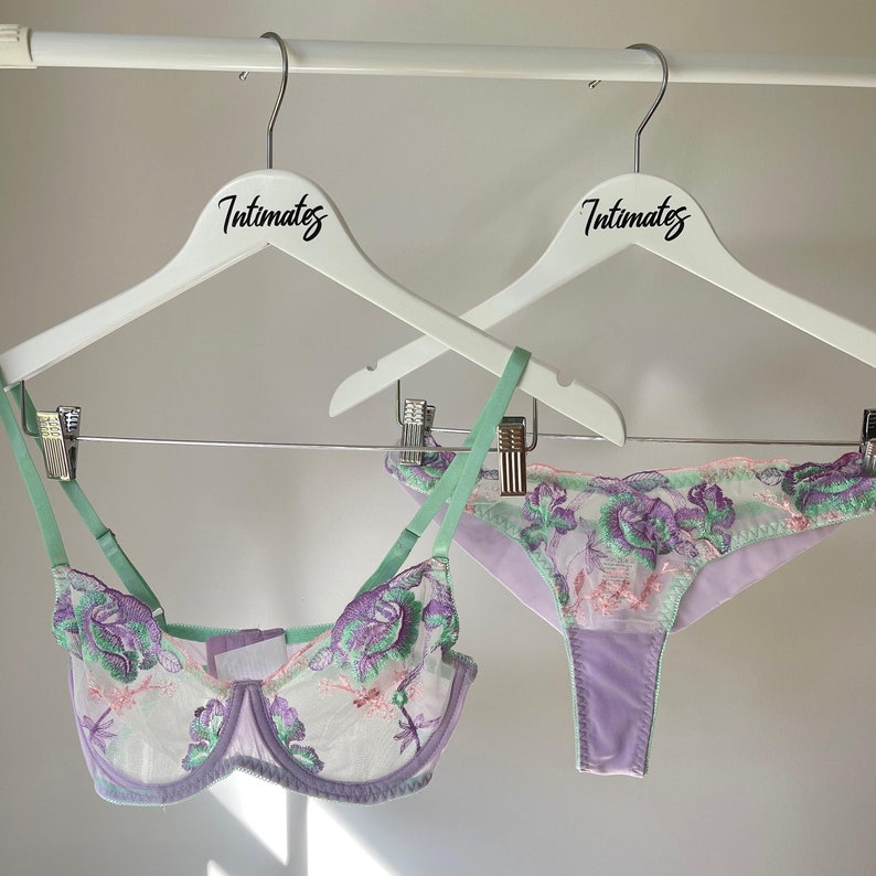 Lilac Embroidery Intimate Set - Etsy