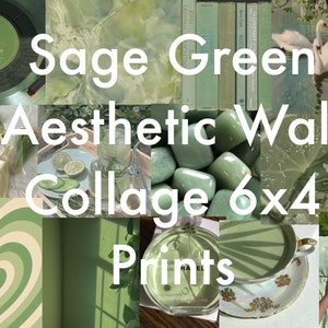 Sage Green Aesthetic Wall Collage Kit 15/30/45 Prints