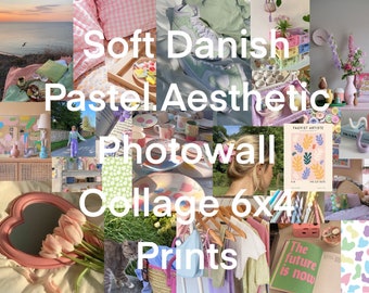 Danish Pastel Aesthetic Photo Wall Collage 15/30/45/60 Prints