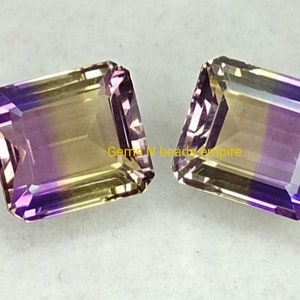 1 pair  Ametrine, faceted ametrine, loose ametrine 16X12mm gemstone Rectangle