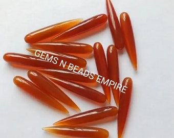 50X6 mm 1 Paar rote Achat Onyx Briolette glatte Tropfenform, hochglanzpoliert, handgefertigt, Superb-Artikel