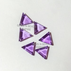 Amethyst Quartz,  Triangle shape, tablet, Faceted, polished, Handmade Gemstones, For jewellery making,free drilling available