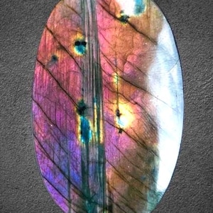 Very Rare Collection Multi  Labradorite Gemstone 66x40x6 mm Oval Shape, AAA++ Multi Purple Labradorite Cabochon free drilling available