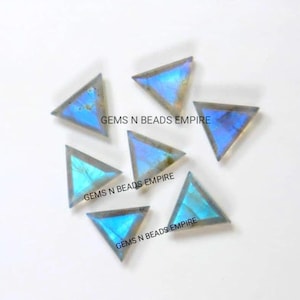 5Pcs labradorite 12X12mm Triangle shape, tablet cut Faceted,polished,Handmade Gemstones,For jewellery making,free drilling available