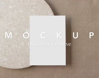 Neutral Stationery Mockup • 5x7 Card, Invitation PSD