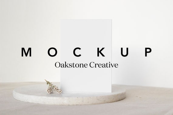 Blank Card Mockup • 5x7 Invitation Template (PSD)