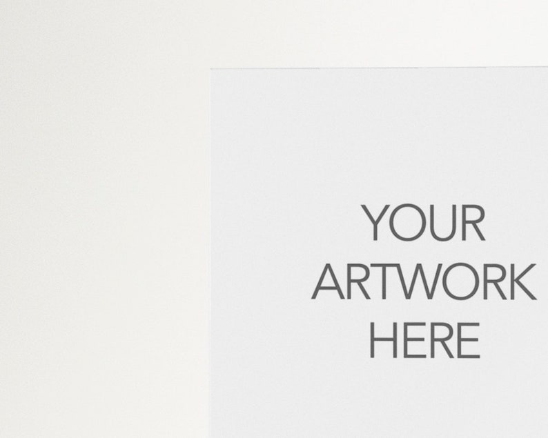 May include: A white background with the text "YOUR ARTWORK HERE" in gray.