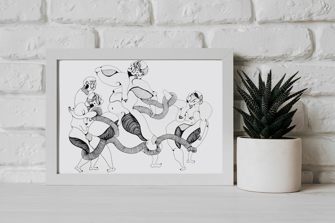 Laokoon Group, Original Drawing, Illustration A4 Ink on Paper - Etsy