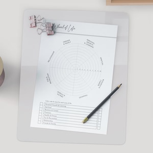 Printable Life Balance Wheel, Wheel of Life, Life Circle, A4 & A5