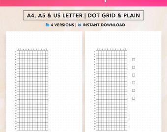 Yearly Habit Tracker Printable: Mood, Pixel, Grid Layout (PDF)