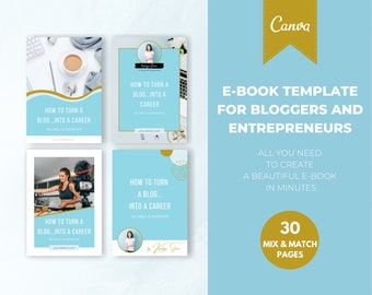 eBook Canva Template, Fully Editable and Customizable, Size A4 & US Letter