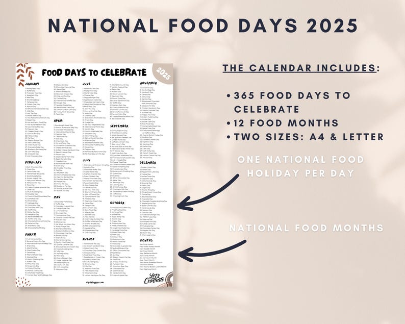 Printable National Days Calendar Social Media Holidays Calendar 2025 Social Media Holiday Calendar 2025