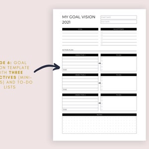 Life Goal Planner Editable Canva Template, Wheel of Life, Life Balance Wheel, A4 & US Letter image 5