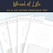 Printable Life Balance Wheel, Wheel of Life, Life Circle, A4 &amp; A5 - Etsy