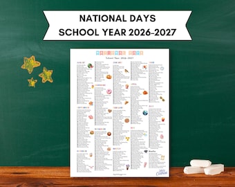 Nationalfeiertage-Kalender 2026-2027: Kinderfreundlicher Printable (PDF-Download A4/Letter)