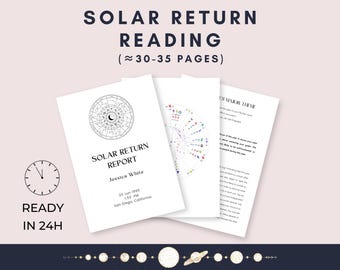 Solar Return Report, Birthday Report, Solar Revolution, Astrology Reading, One Year Astrology Forecast