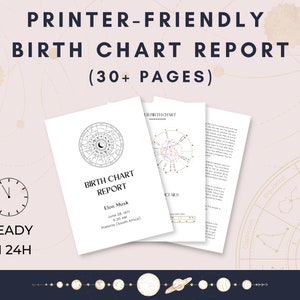Astrology Birth Chart Report, Natal Chart Reading, Personalized Horoscope, Birth Chart Interpretation