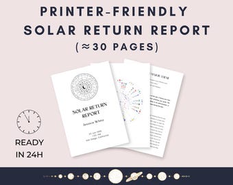 Solar Return Report, Birthday Report, Solar Revolution, Astrology Reading, One Year Astrology Forecast