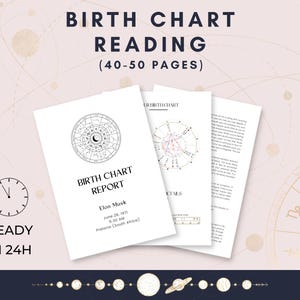 Personalized Astrology Birth Chart Report, Natal Chart Reading (30+ Pages, PDF)