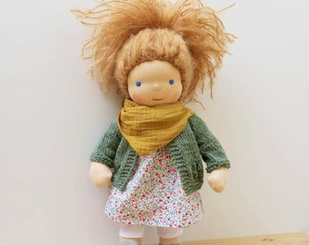 Wish doll, rag doll in the style of a Waldorf doll, doll