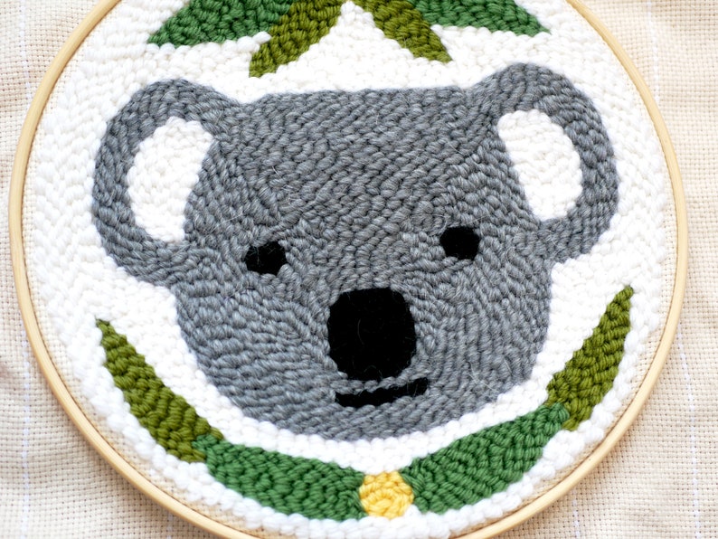 Cute Koala Punch Needle Kit Etsy