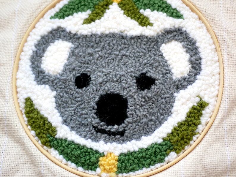 Cute Koala Punch Needle Kit Etsy
