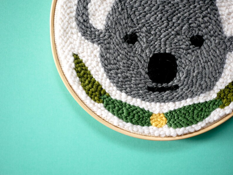 Cute Koala Punch Needle Kit Etsy