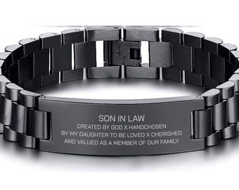 To Son in law Bracelet Jewelry Gifts From Mother in law To My Son in law Bracelet Wristband Son in law Birthday Birthday Gifts Son in law