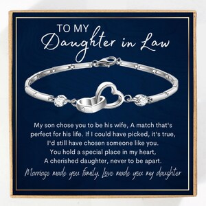 Daughter in Law Bracelet Gift Wedding Gifts Birthday Daughter in Law ...