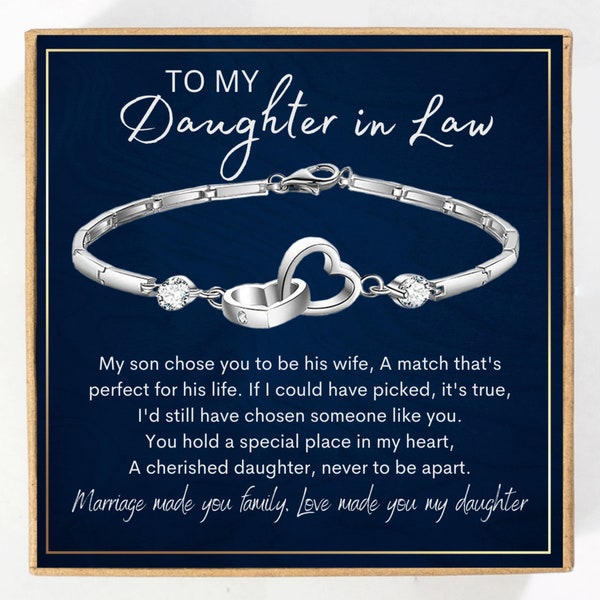 Daughter In Law Bracelet Gift Wedding gifts Birthday Daughter In Law Bracelet, Daughter-In-Law Jewelry, Future Daughter In Law Message Card