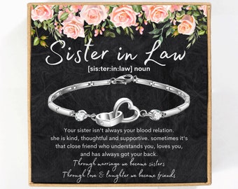 Sister-In-Law Christmas Gifts for Sister In Law, Sister In Law Definition Gifts for Women, Birthday Gift For Sister In Law Bracelet Jewelry